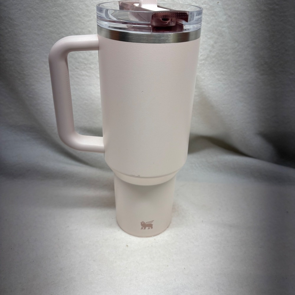 Stanley Quencher H2.0 FlowState Tumbler 40 oz Light Pink Insulated Handle Lid - Picture 4 of 7